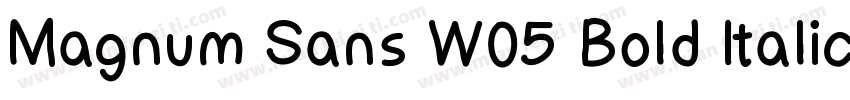 Magnum Sans W05 Bold Italic字体转换